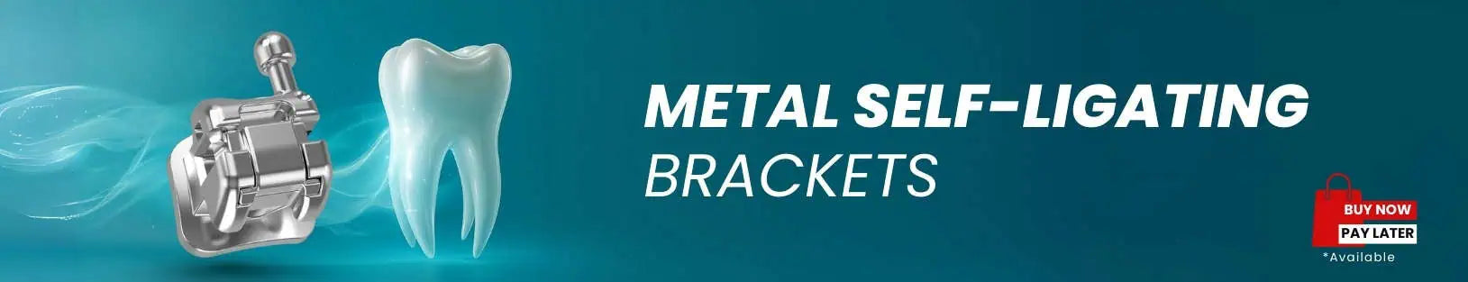 Metal self-ligating brackets