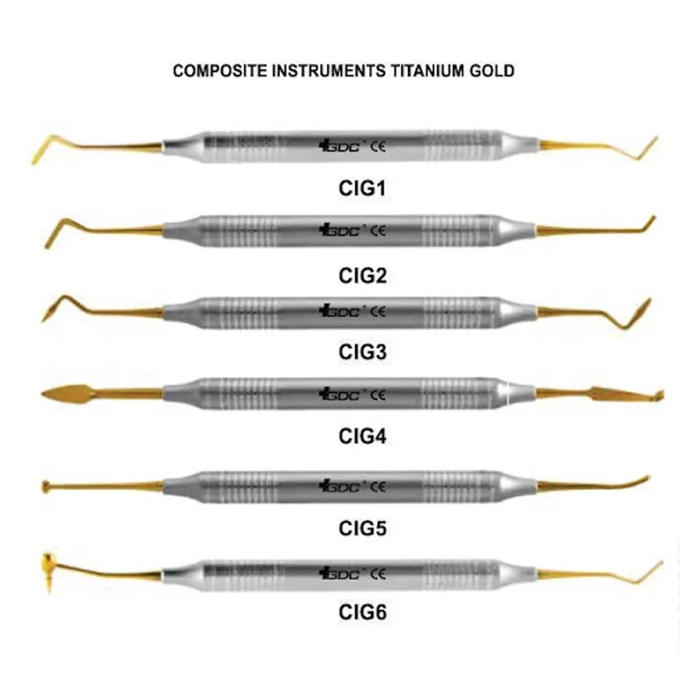 GDC Composite Instruments Gold Titanium Set of 6