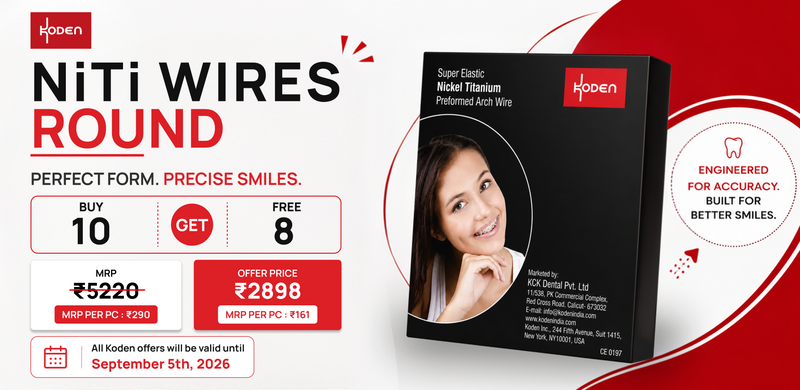 Koden Preformed Niti Archwire Round (BUY 10 GET 8 FREE)