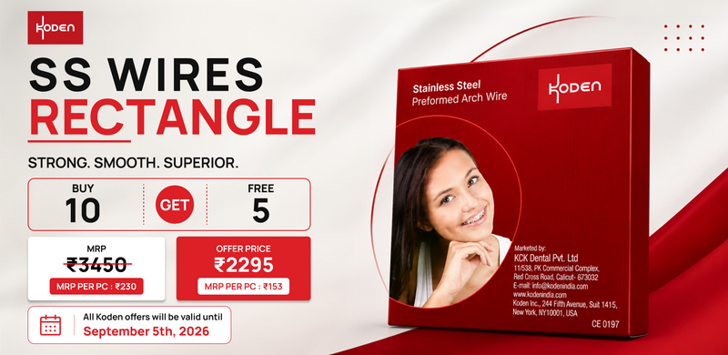 Koden Preformed SS Archwire Rectangle (BUY 10 GET 5 FREE)