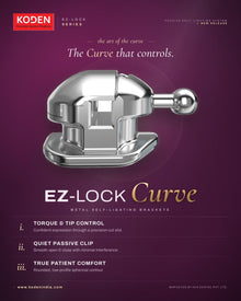 KODEN Ez-Lock Curve Metal Self Ligating Bracket