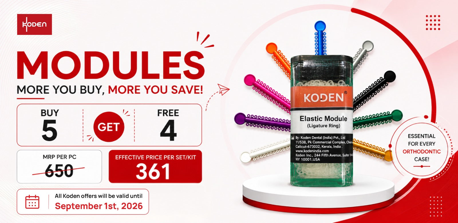KODEN ELASTIC MODULE – BUY 5 GET 4 FREE