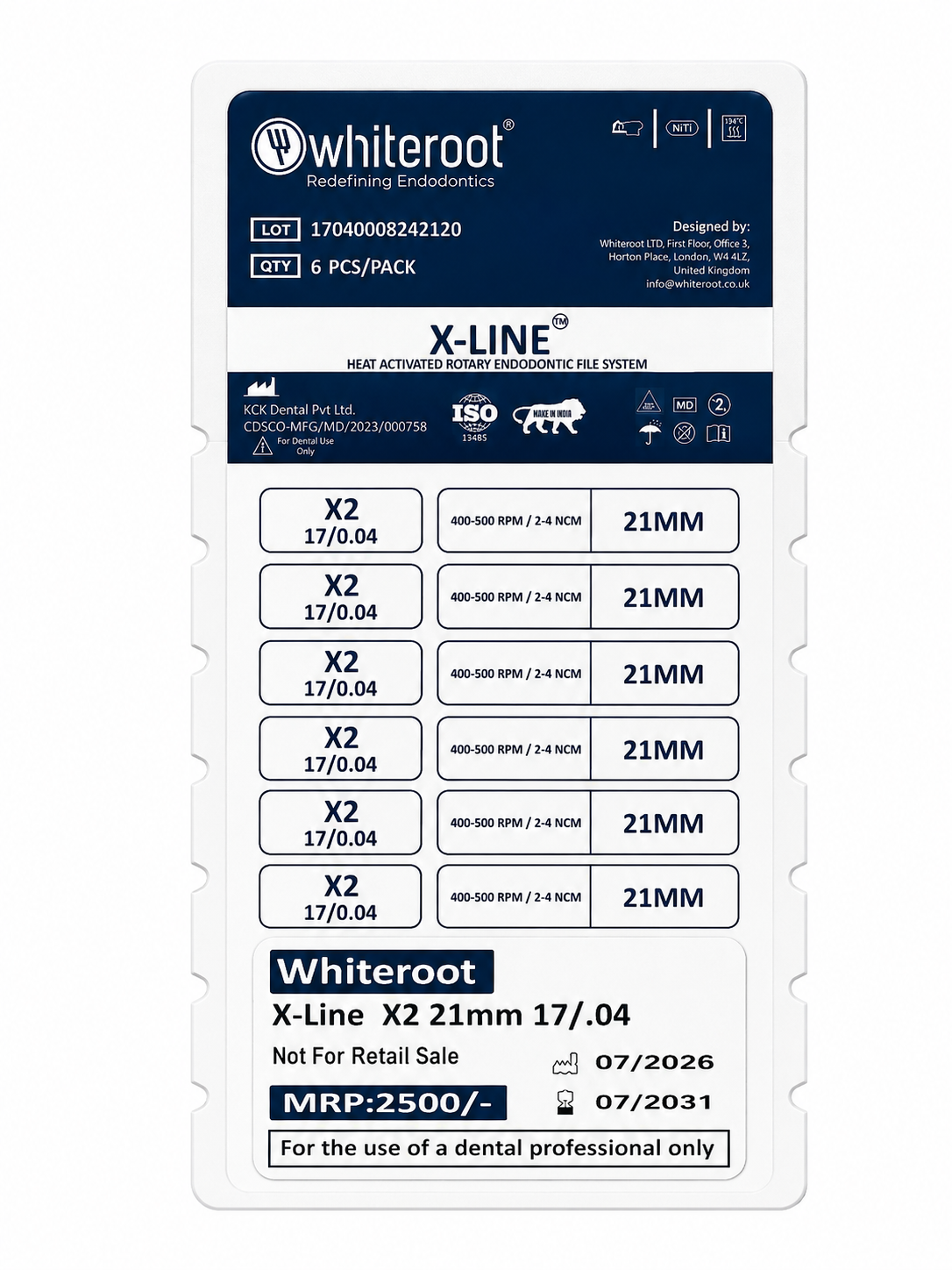 Whiteroot X-Line