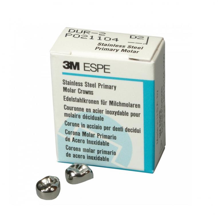 3M ESPE Stainless Steel Primary Molar Crowns, E-UR-5 3M ESPE Stainless Steel Primary Molar Crowns, E-UR-5