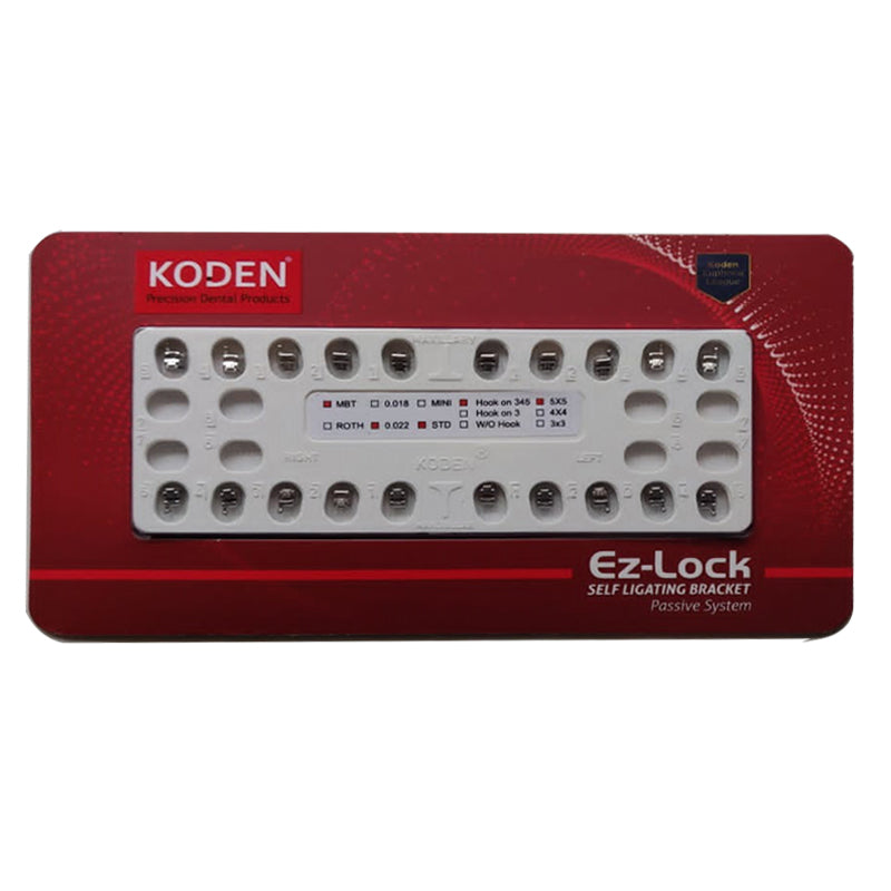 Koden Ez Lock Metal Self Ligating Bracket with Wires