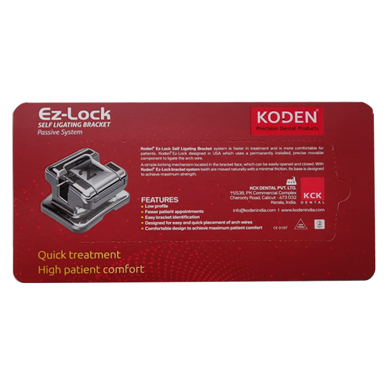 Koden Ez Lock Metal Self Ligating Bracket with Wires