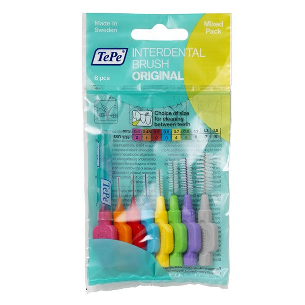 Tepe Interdental Brush With One Cap Pkt of 8-soft pack